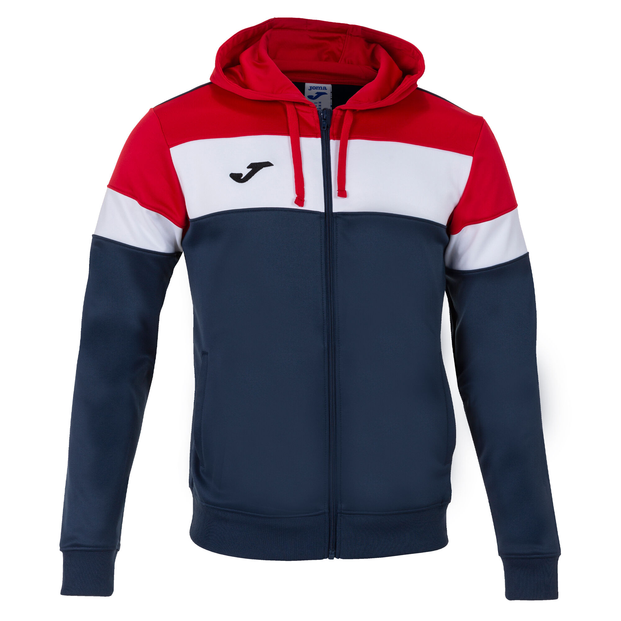 HOODED JACKET MAN CREW IV NAVY BLUE RED