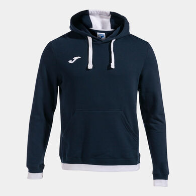 Camisola com capuz homem Confort II azul marinho branco