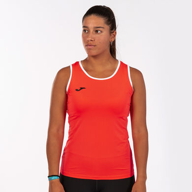 T-shirt de alça mulher Break coral fluorescente