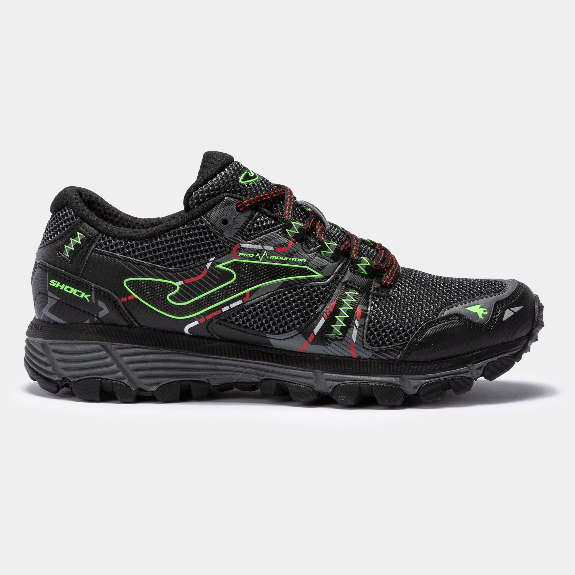 Trail running shoes Shock 22 man black lime