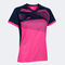 Kurzarmshirt frau Supernova II neon-rosa marineblau
