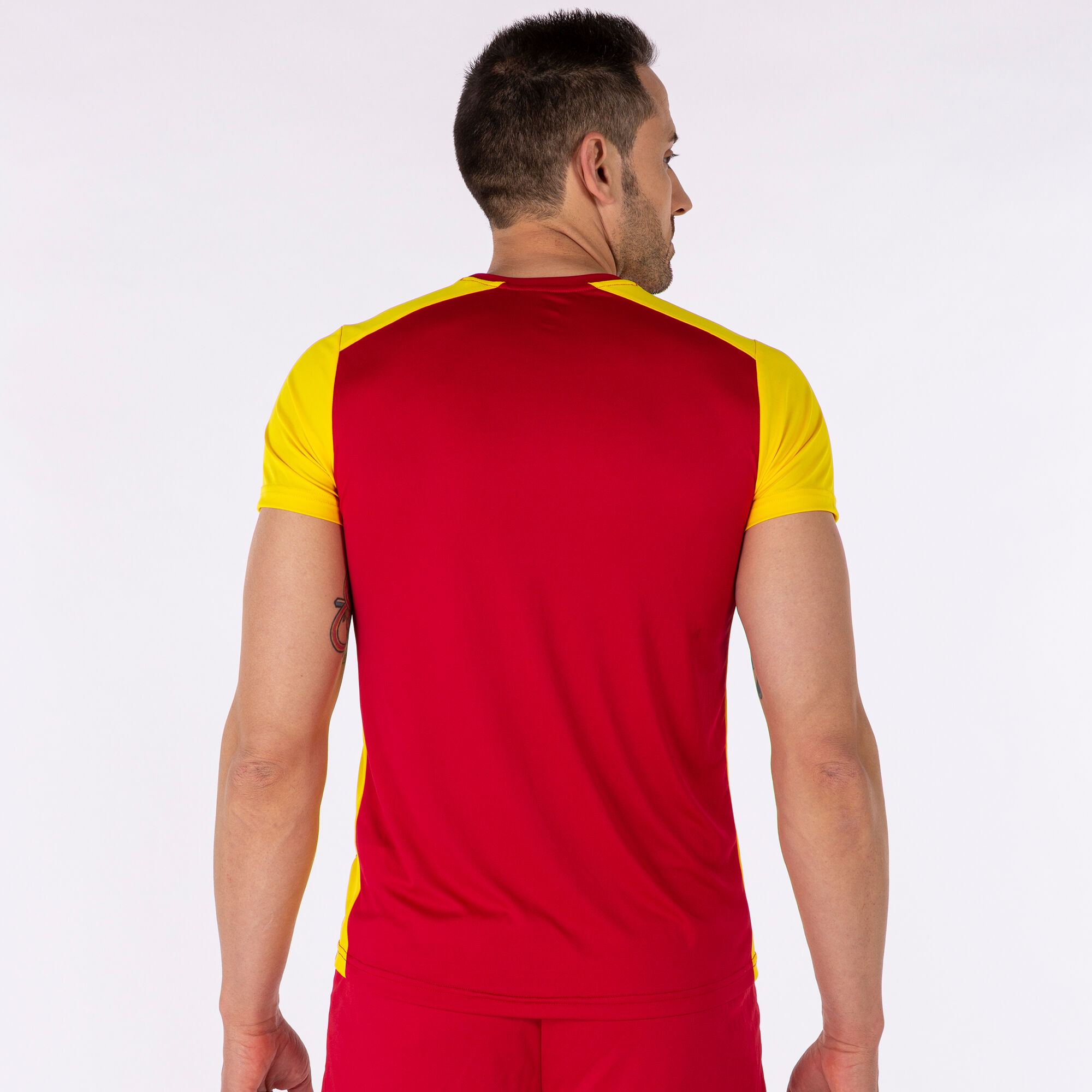 MAILLOT MANCHES COURTES HOMME RECORD II ROUGE JAUNE