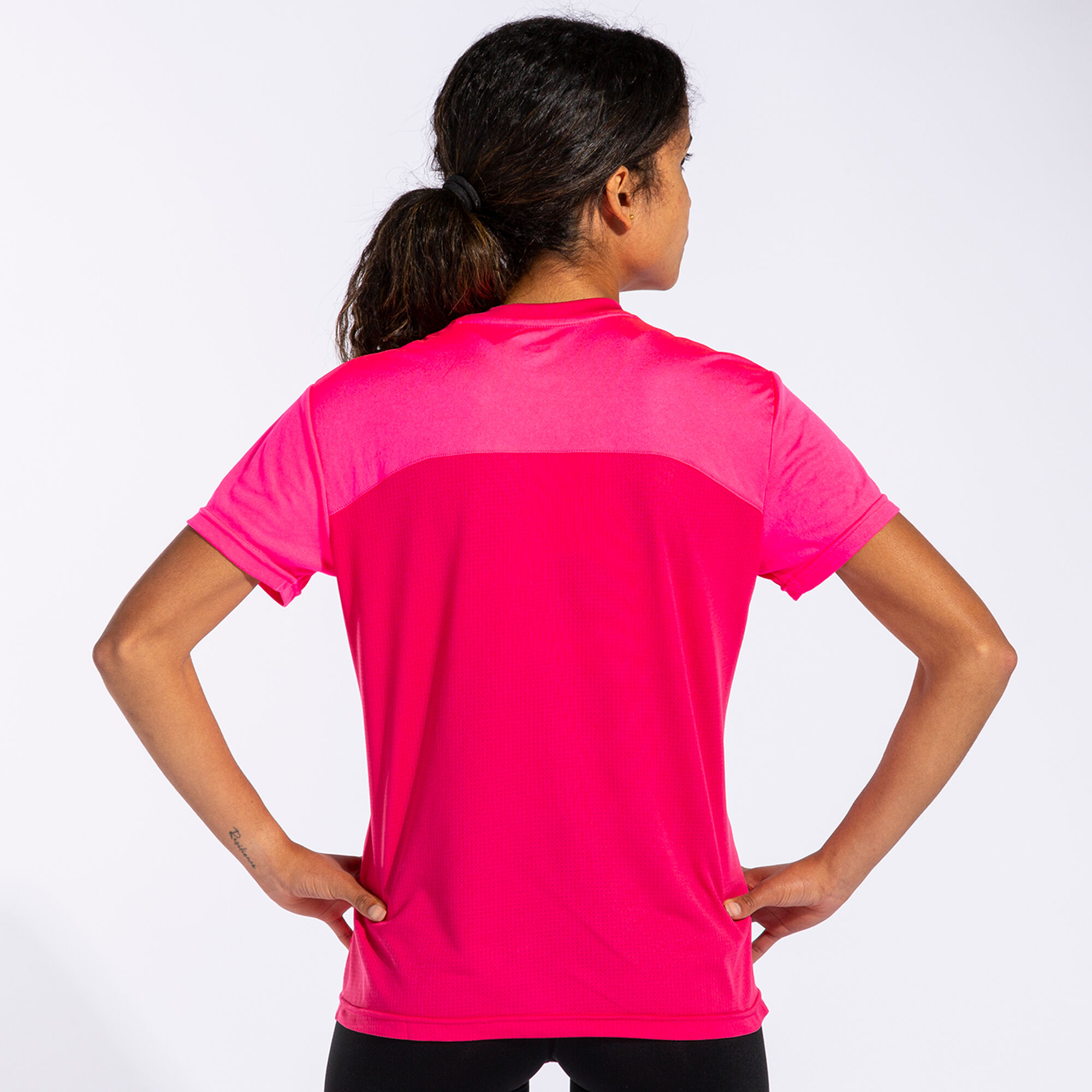 Maillot manches courtes femme Winner II rose fluo
