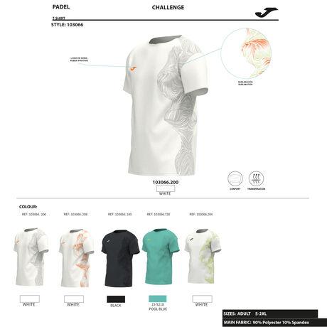 Shirt short sleeve man Challenge white
