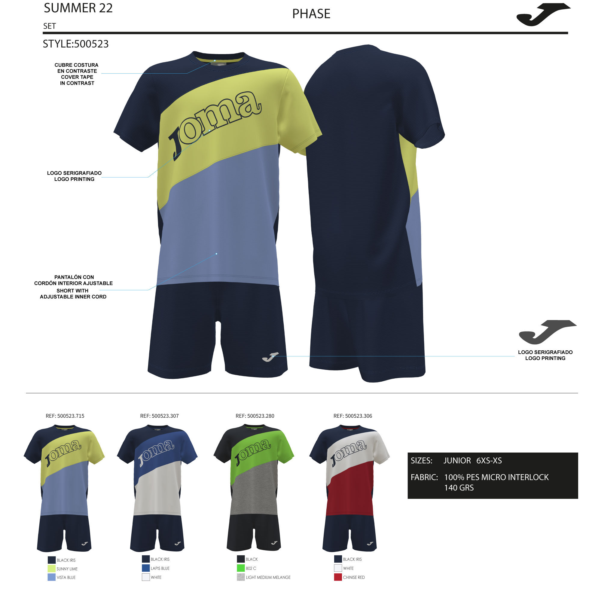 Set boy Phase navy blue royal blue | JOMA®
