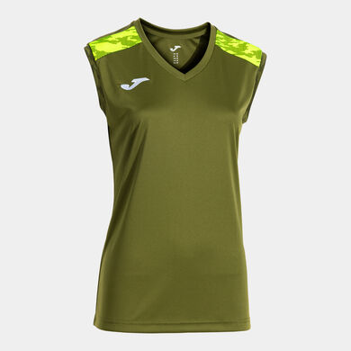 Camiseta sin mangas mujer Championship VIII verde amarillo fl&uacute;or