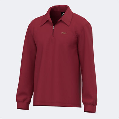 Polo shirt long-sleeve man Mimetic dark red