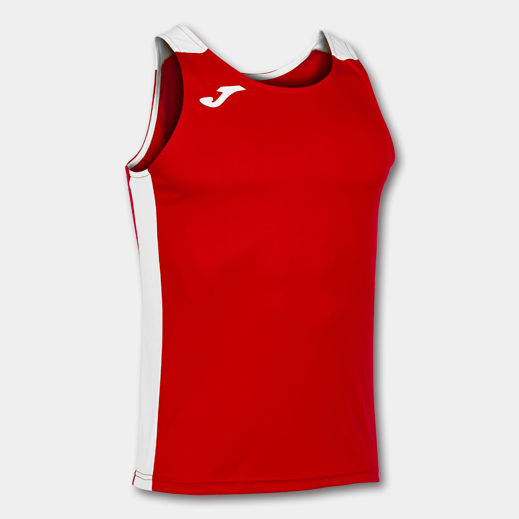 Schulterriemen-shirt mann Record II rot weiß