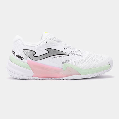 Shoes Roland Lady 26 hard court woman white pink