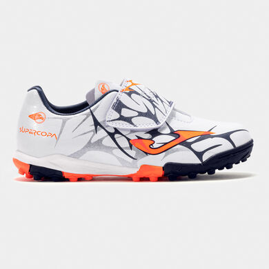 Buty piłkarskie Super Copa Jr 25 syntetyczna nawierzchnia turf junior bialy
