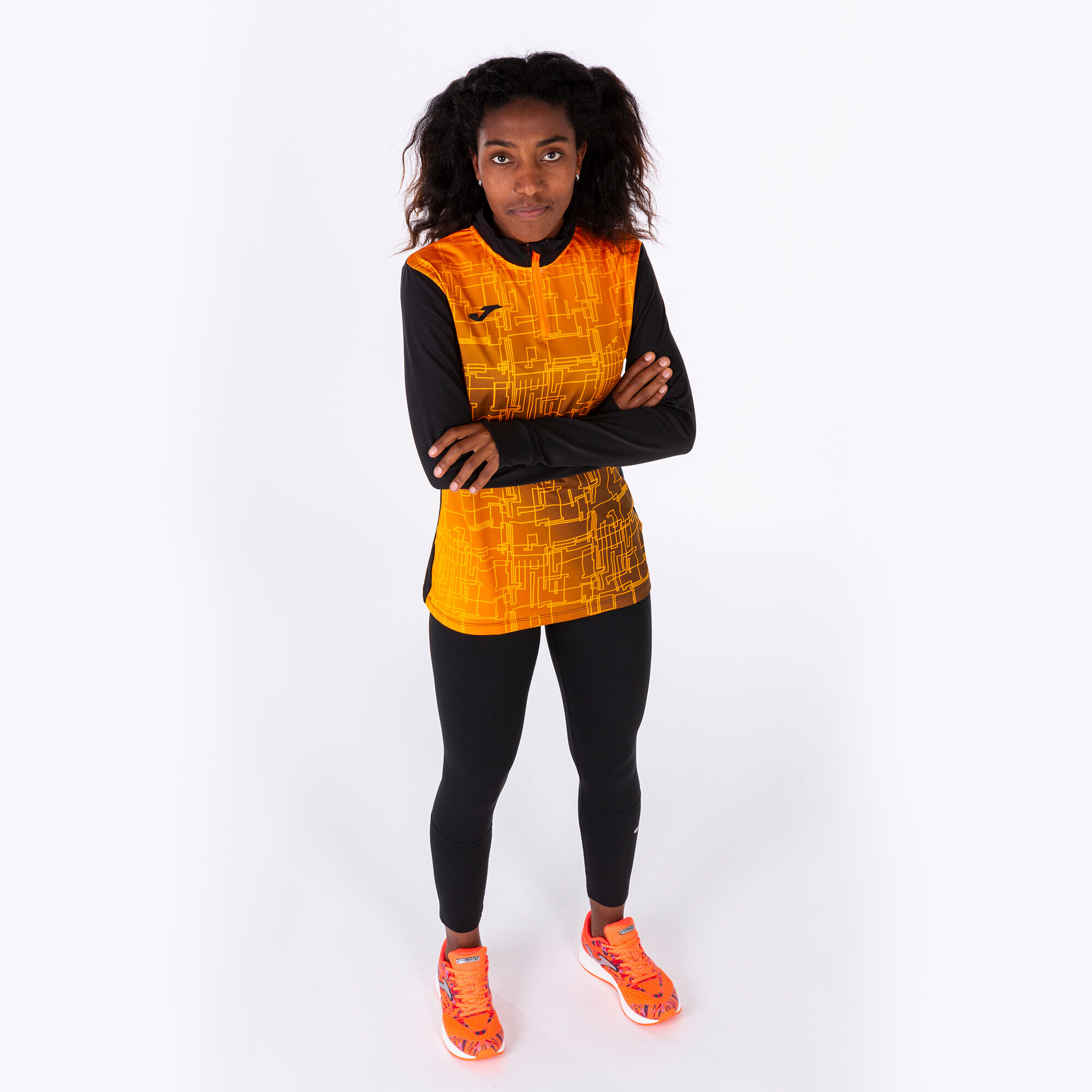 Sweatshirt woman Elite VIII black orange