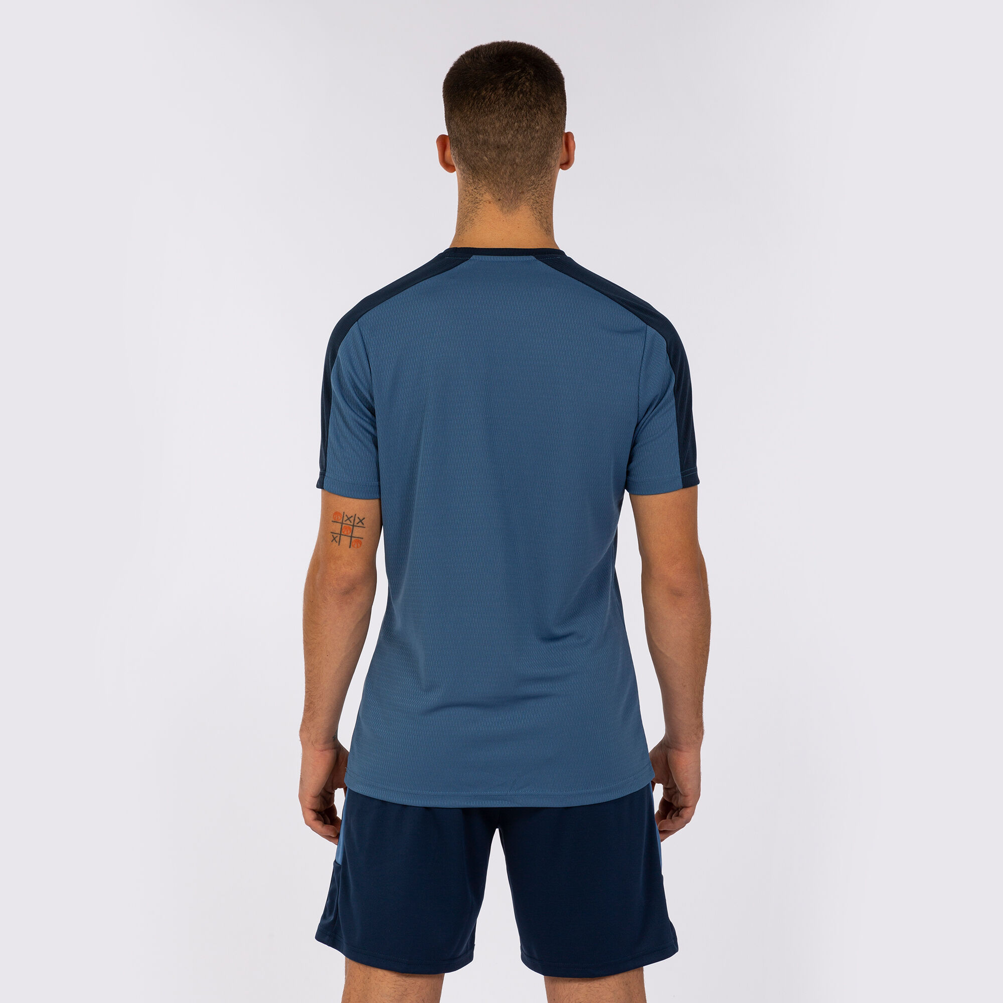 T-shirt manga curta homem Eco Championship azul azul marinho