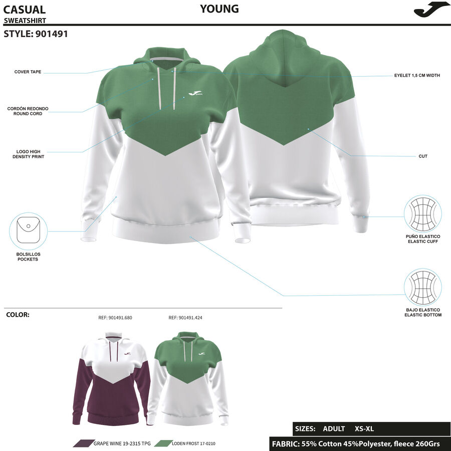 SUDADERA CON CAPUCHA URBAN STREET