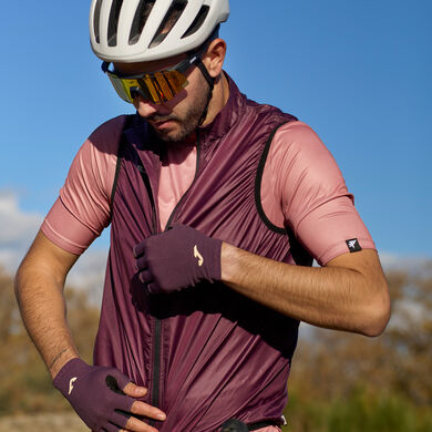 Gilet unisex Crono burgundy