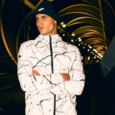 Rainjacket man R-Night white black