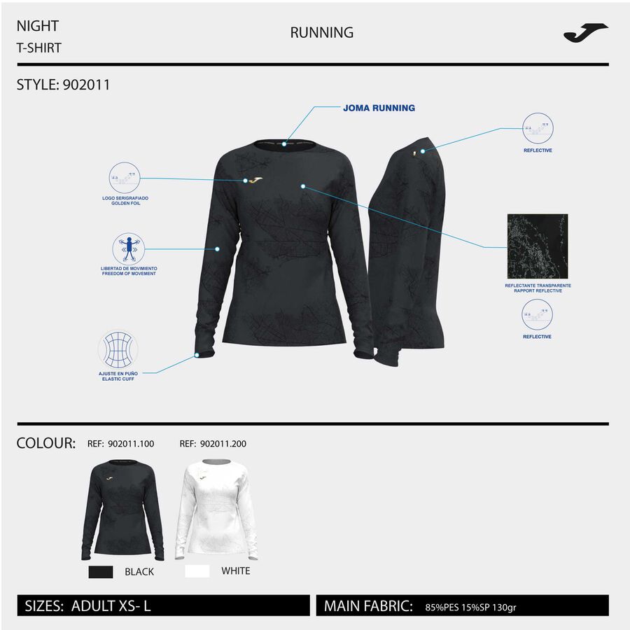 CAMISETA MANGA LARGA R-NIGHT