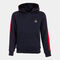 Felpa con cappuccio junior Stripe blu navy rosso