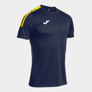 T-shirt manga curta homem Olimpiada azul marinho amarelo