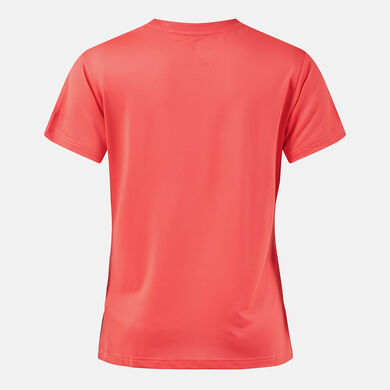 Tricou cu m&acirc;necă scurtă damă Picasho coral fosforescent negru