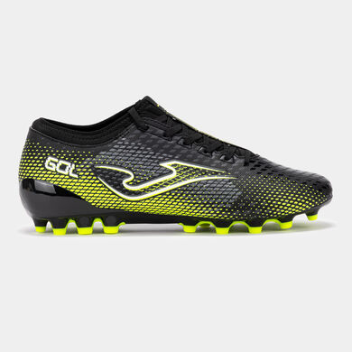Botas f&uacute;tbol Gol 25 c&eacute;sped artificial AG negro amarillo fl&uacute;or