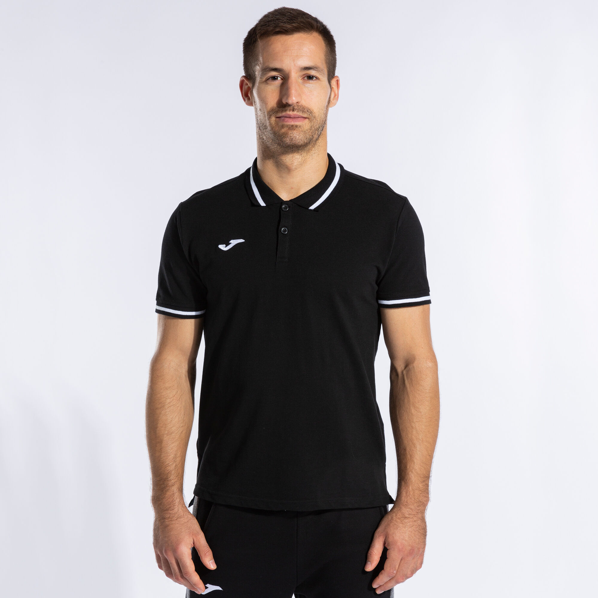 Polo manga corta hombre Confort II negro JOMA