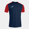 Maillot manches courtes homme Academy IV bleu marine rouge