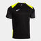 Camiseta manga corta hombre Danubio IV negro amarillo fl&uacute;or