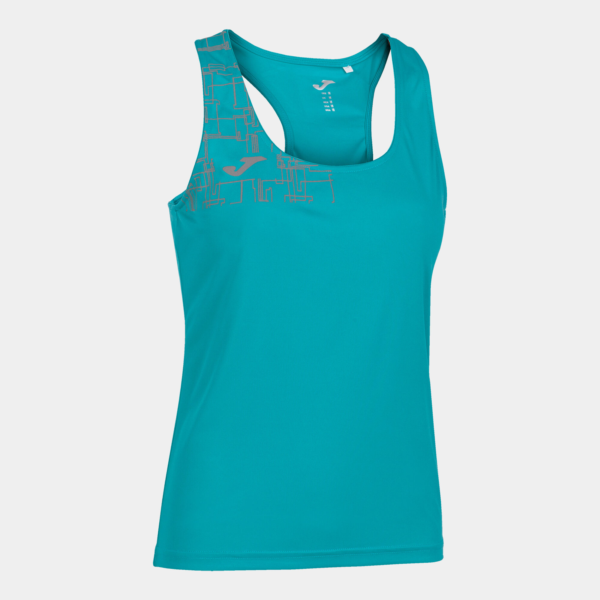 T-shirt de alça mulher Elite VIII azul-turquesa