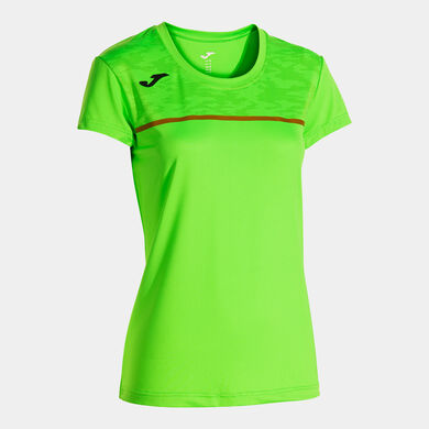 Maillot manches courtes femme Record III vert fluo