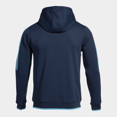 Chaqueta con capucha hombre Olimpiada marino turquesa fl&uacute;or