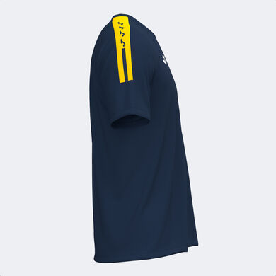 T-shirt manga curta homem Olimpiada azul marinho amarelo