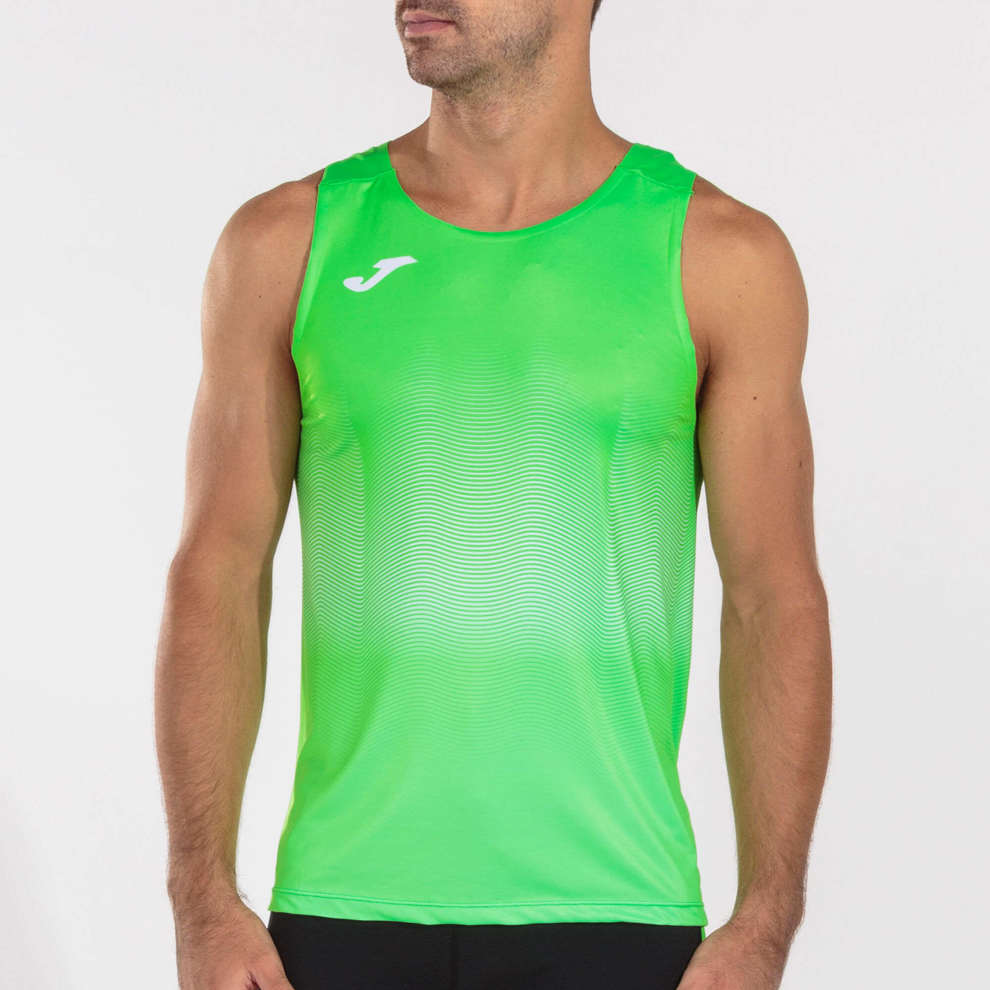 Canottiera uomo Elite VII verde fluorescente bianco
