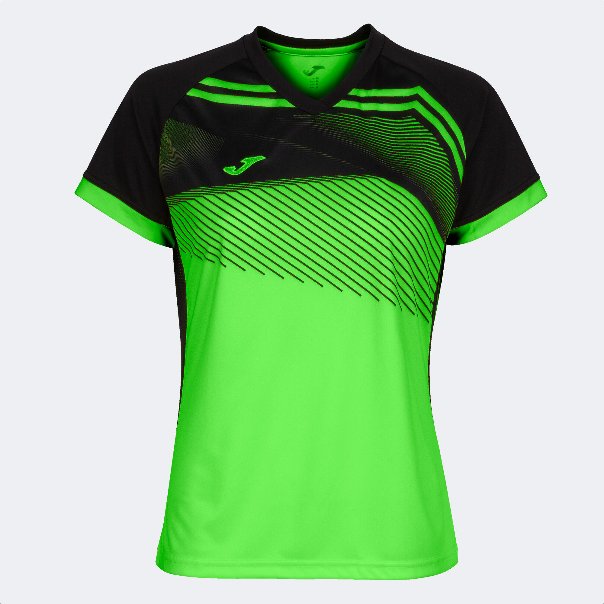 Camiseta manga corta mujer Supernova II negro verde fluor