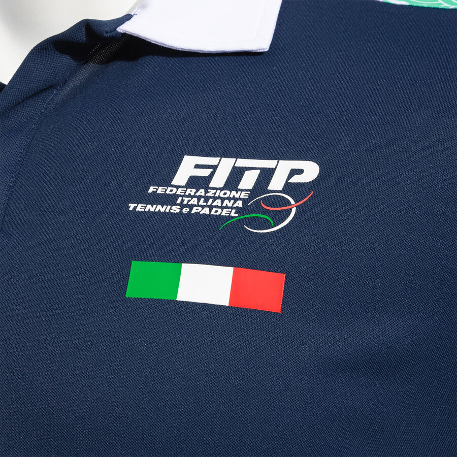 POLO MANGA CORTA COMP. OFI. FED. ITALIA TENIS Y PADEL