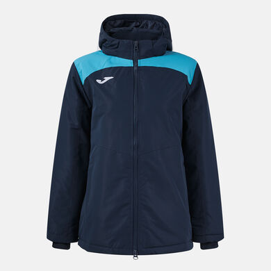 Anorak mulher Trivor II azul marinho escuro azul-turquesa fluorescente