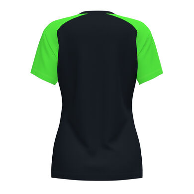 Camiseta manga corta mujer Academy IV negro verde fl&uacute;or