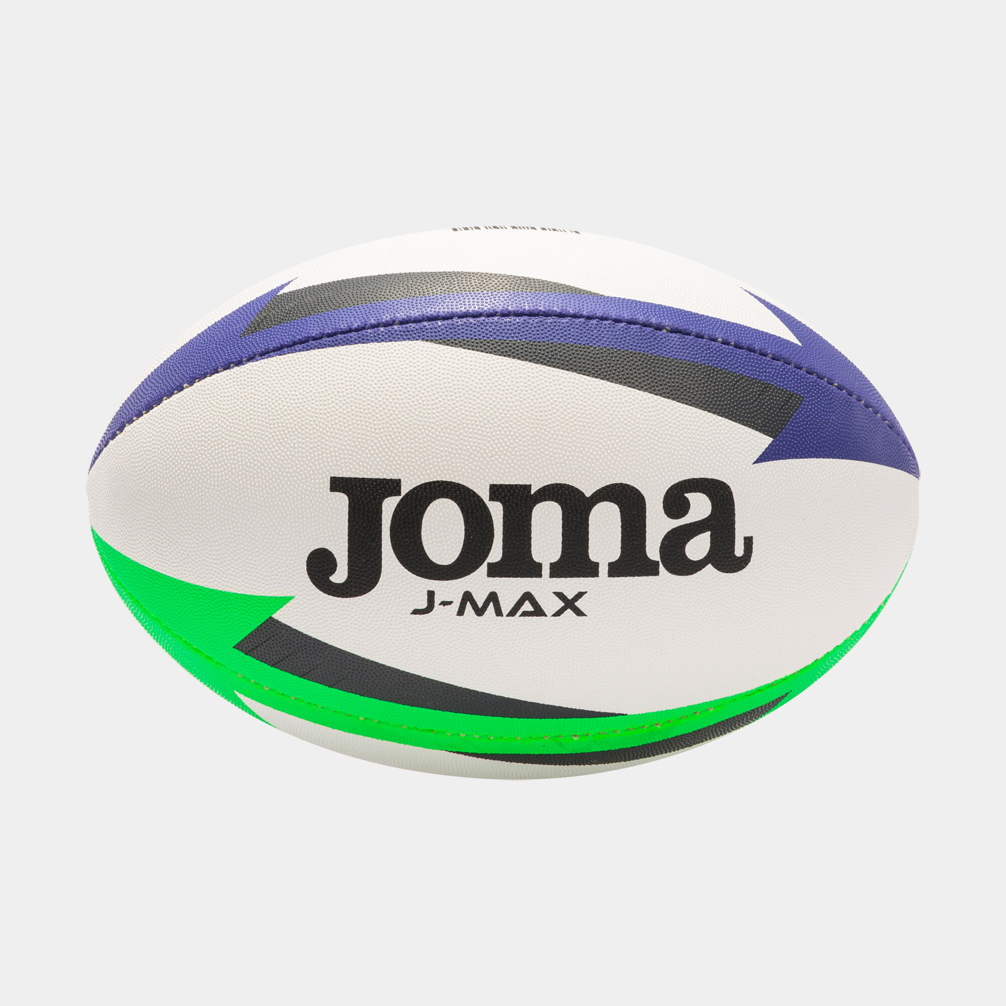 Ballon rugby J-Max blanc vert bleu roi