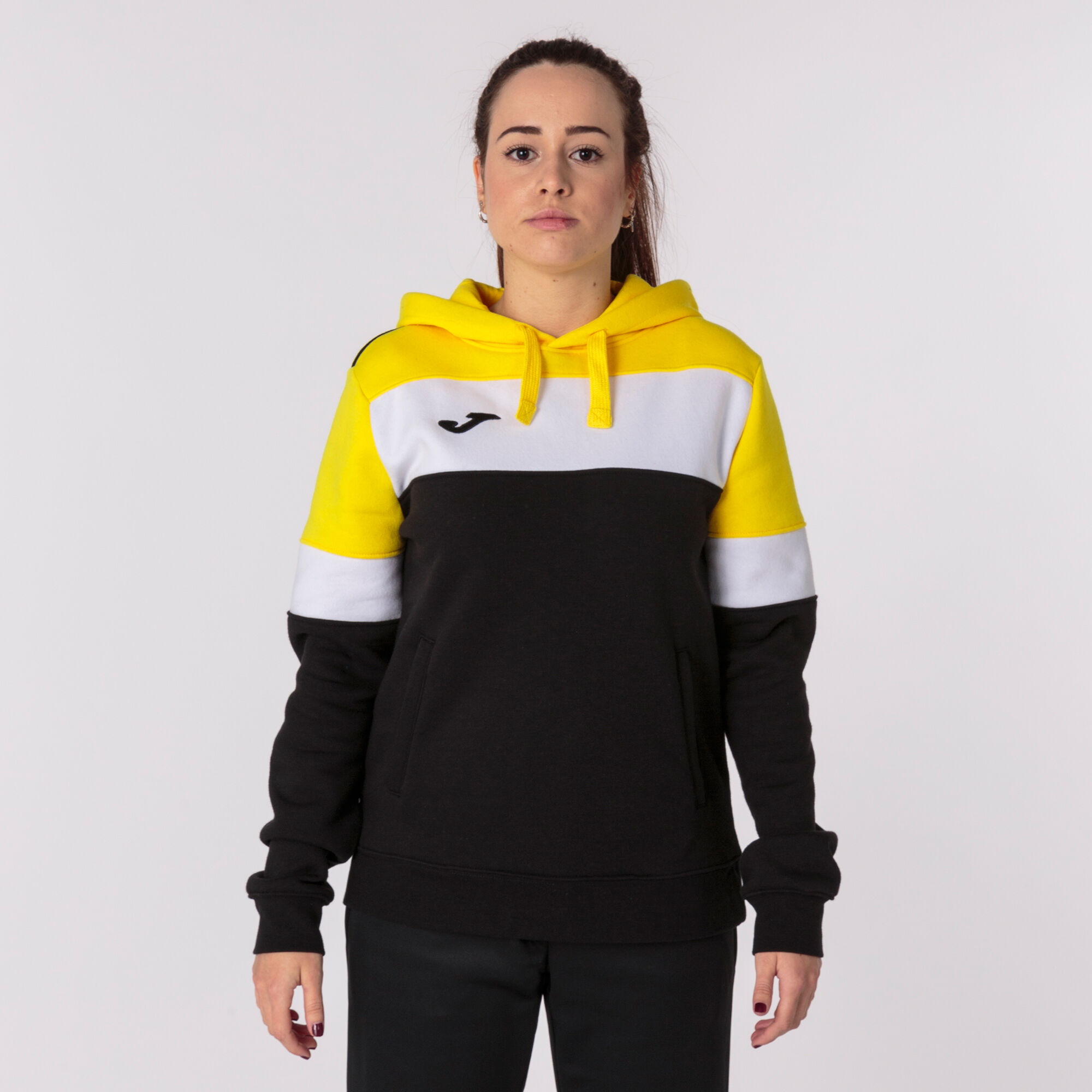 Sudadera con capucha mujer Crew IV negro amarillo blanco