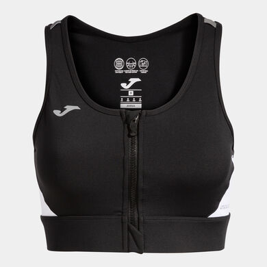 Sujetador deportivo mujer R-Night negro blanco