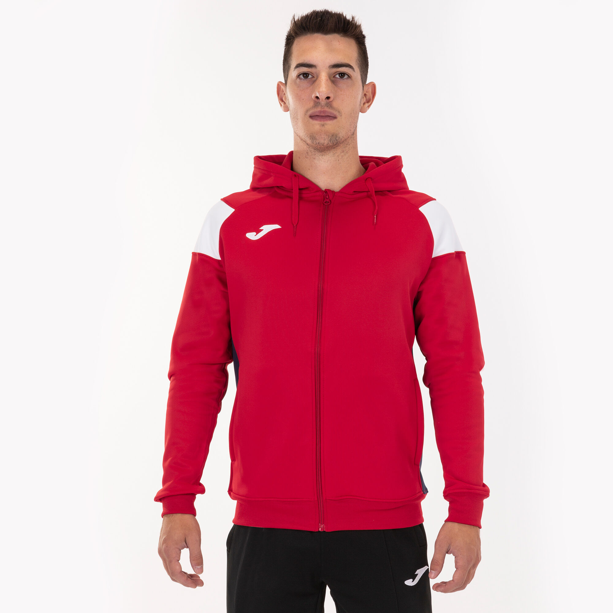 Hooded jacket man Crew III red white navy blue | JOMA®