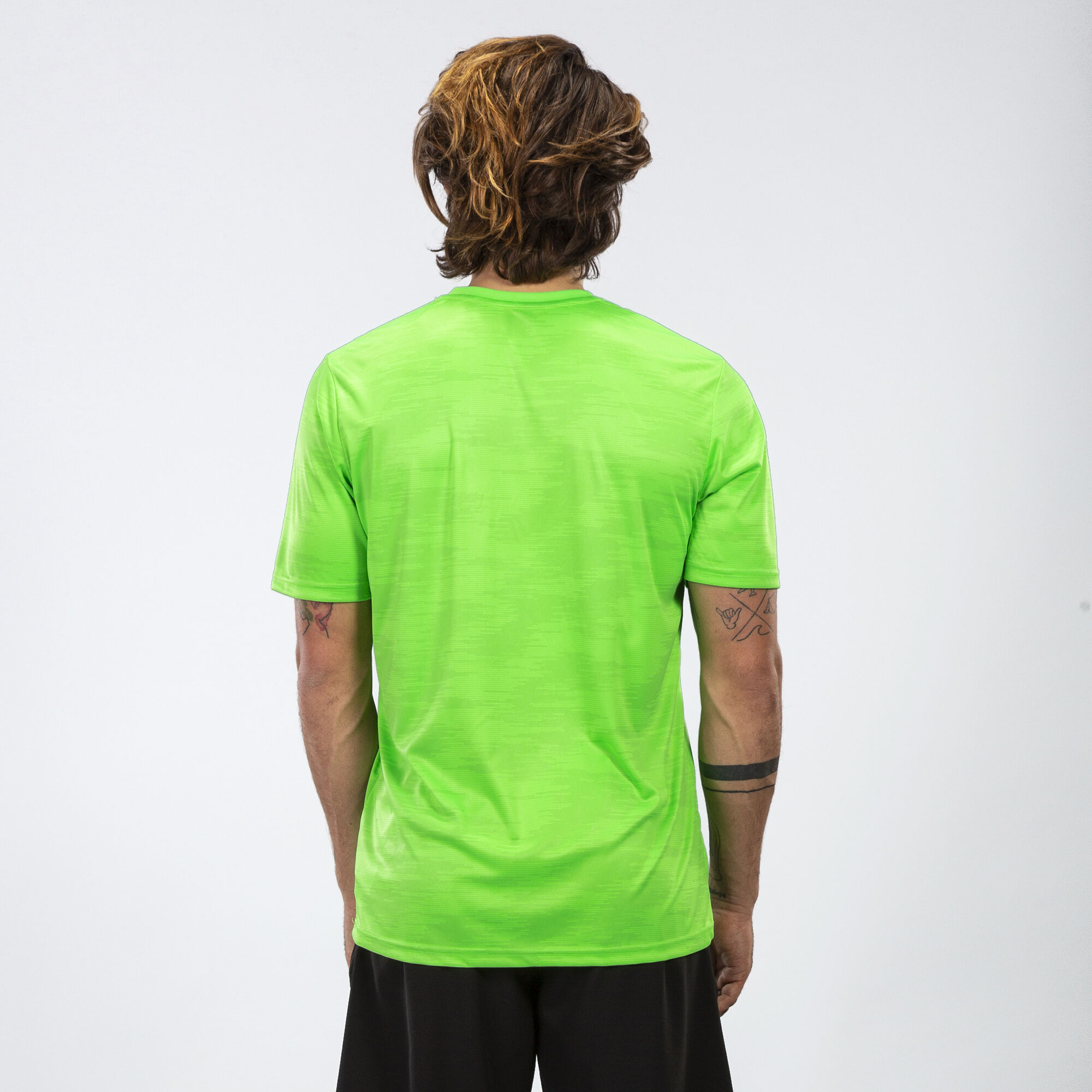 MAILLOT MANCHES COURTES HOMME GRAFITY VERT FLUO