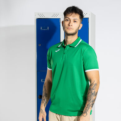 Polo manga corta hombre Combi Premium verde blanco