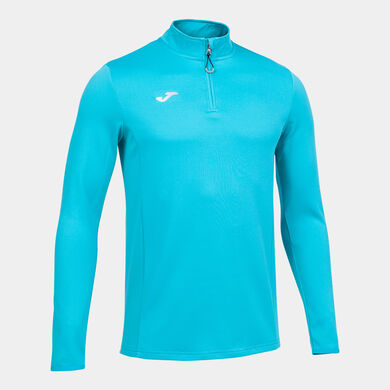 Felpa uomo Running Night turchese fluorescente