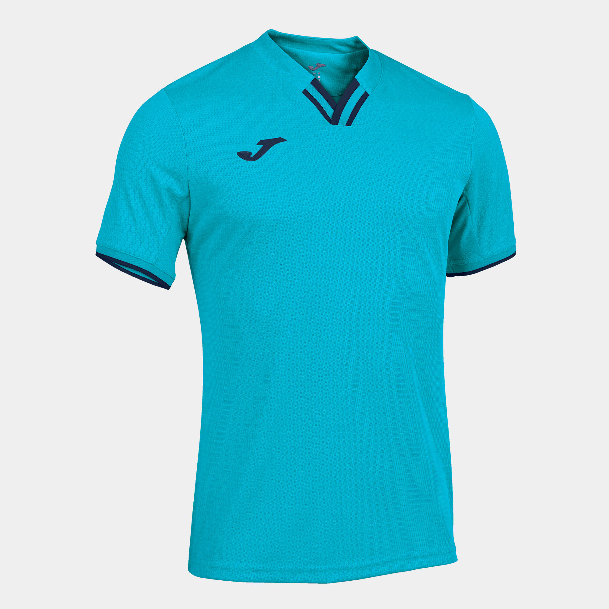 MAILLOT MANCHES COURTES HOMME TOLETUM IV TURQUOISE FLUO BLEU MARINE