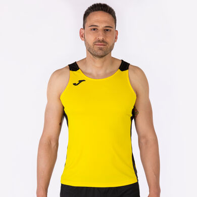 T-shirt de alça homem Record II amarelo preto