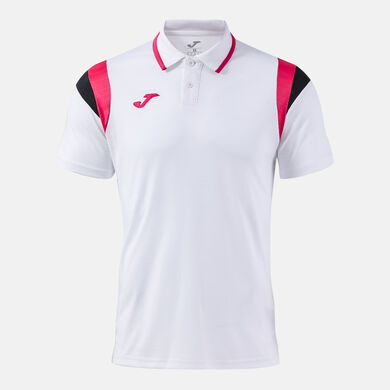Polo manga corta hombre Terra blanco fucsia