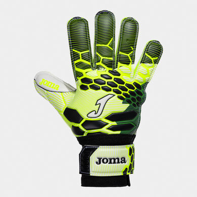 Guantes portero f&uacute;tbol Calcio verde fl&uacute;or negro