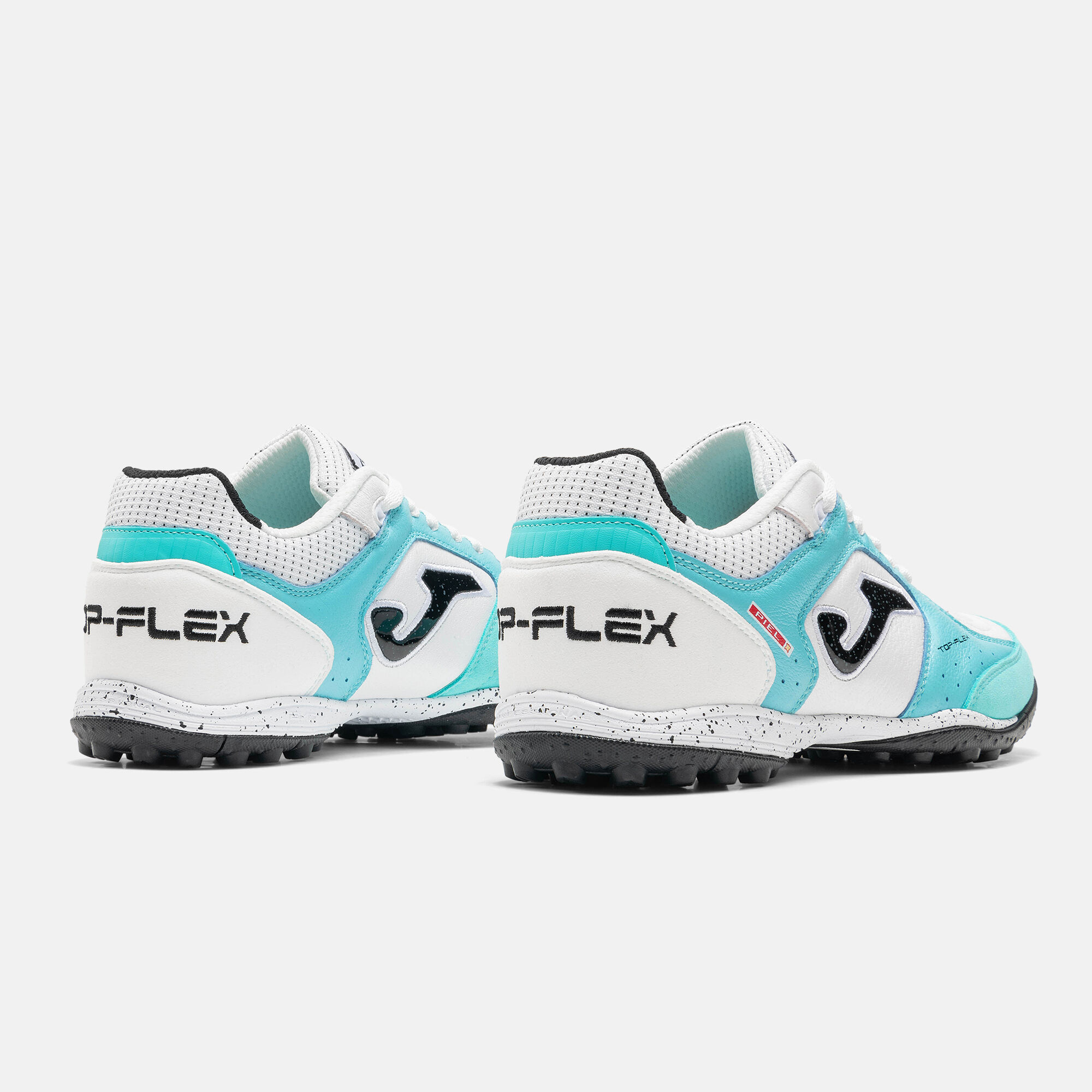 Football boots Top Flex 26 turf fluorescent turquoise white | JOMA®
