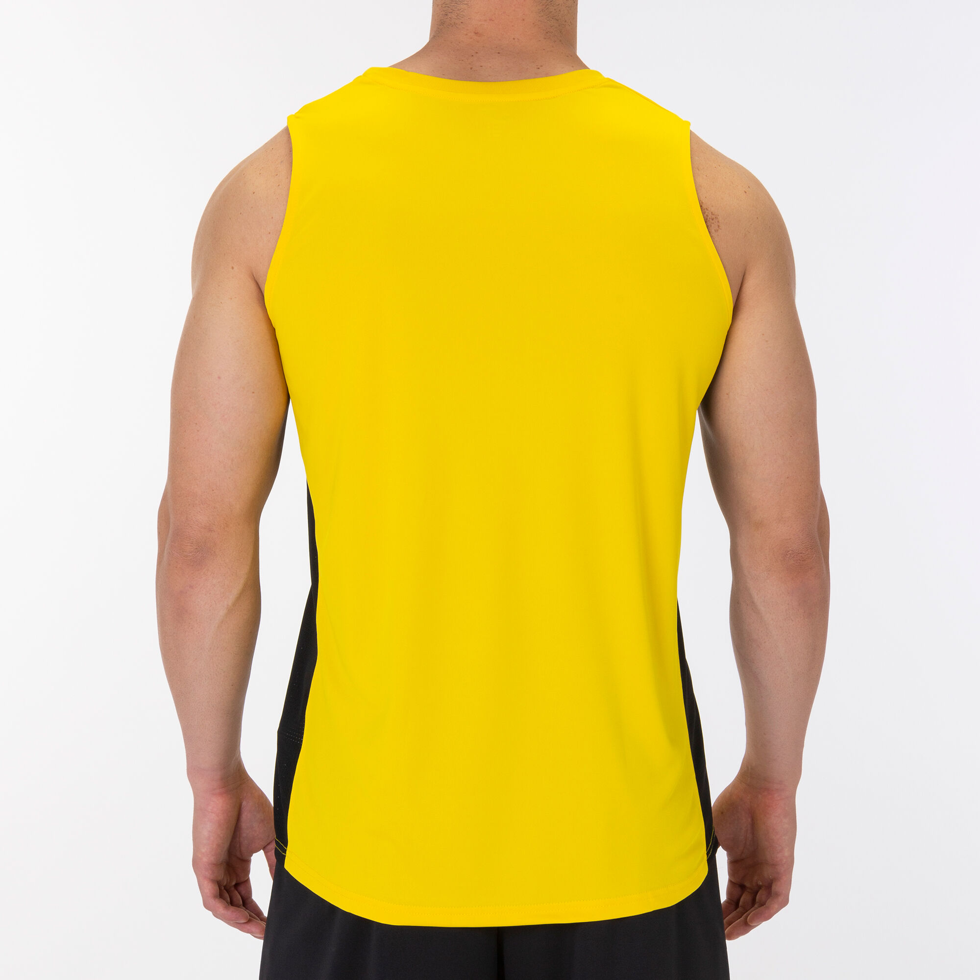 T-shirt de alça homem Cancha III amarelo preto