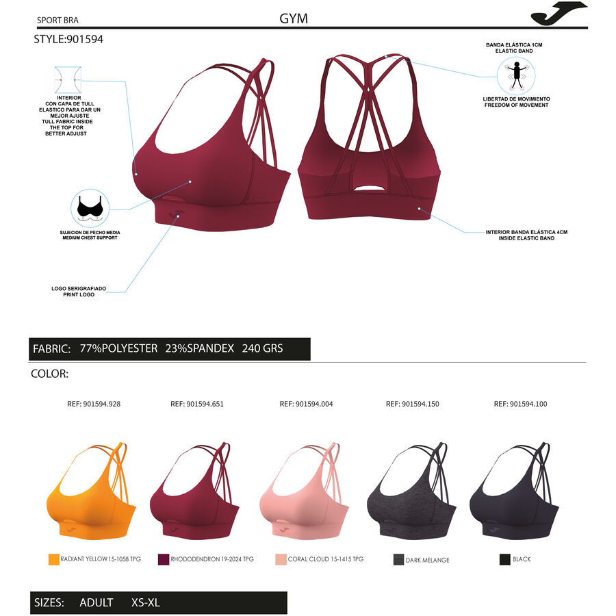 SUJETADOR DEPORTIVO CORE